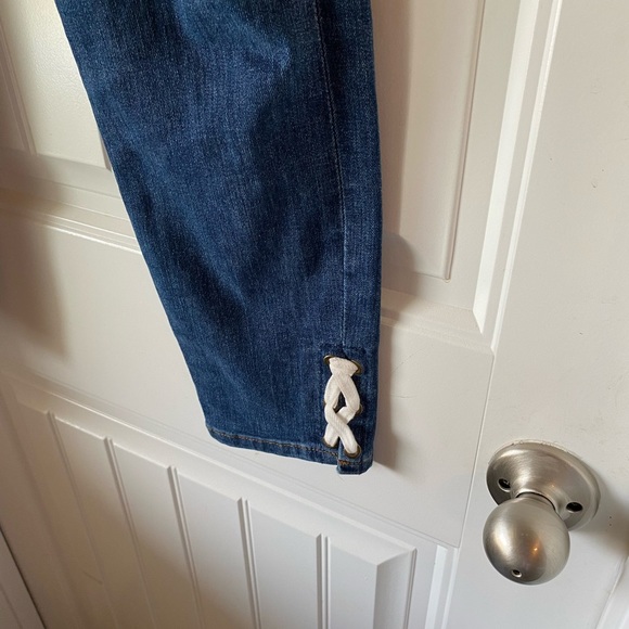 Loft made and loved jeans Size 4/27 skinny crop slim pockets accent on ankles - Picture 3 of 12